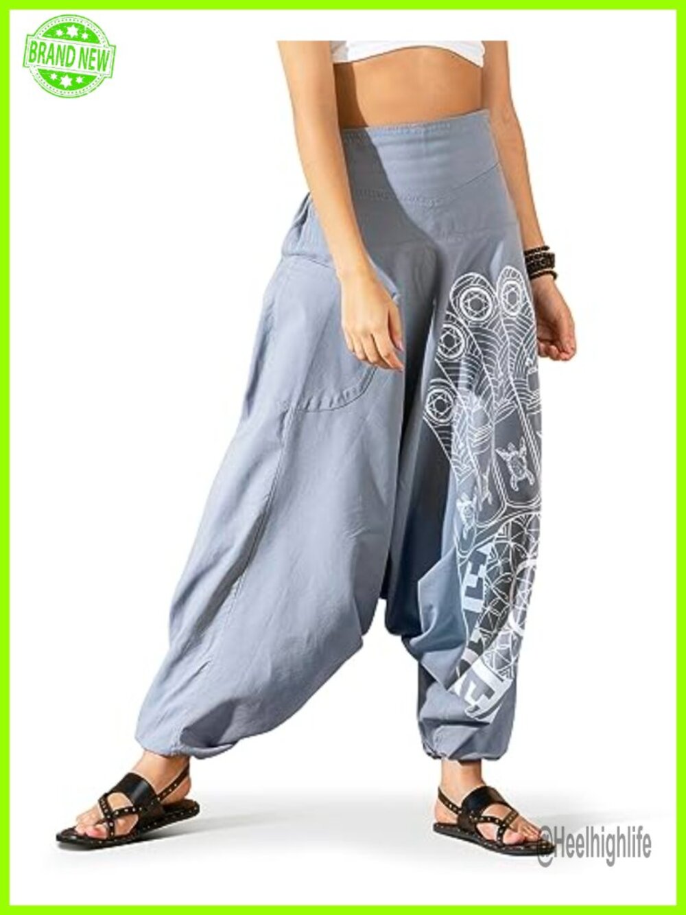 Women's Cotton Harem Pants - Boho Hippie Palazzo Pant